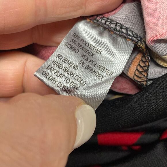 Muse Multi Color 3/4 Sleeve Dress Size 8 - Picture 6 of 6